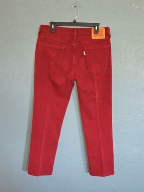 Levi's Red 514 Pleated Jeans - Back View